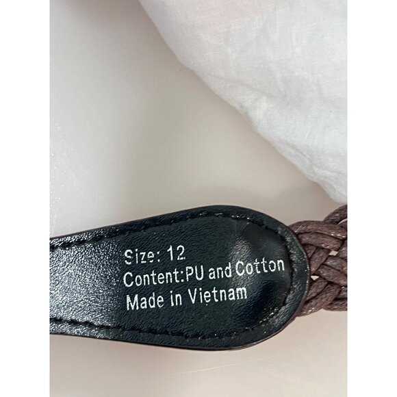 Cato White‎ Sleeveless Lace Women’s Dress  Braided Brown Belt Size 12 - Picture 10 of 13